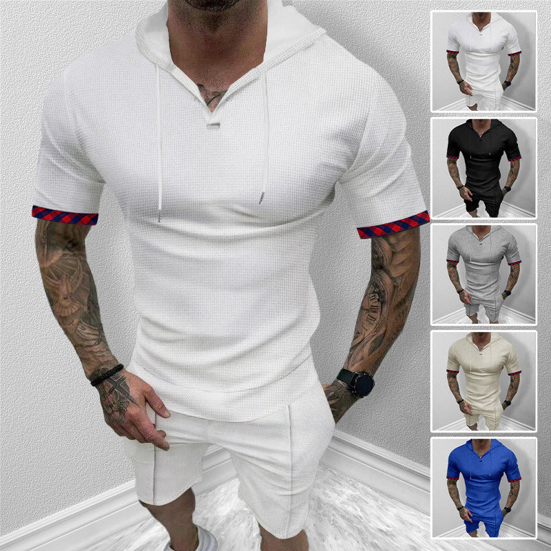 Herren Sportliches Kurzarm-Hoodie von Echoarchiv