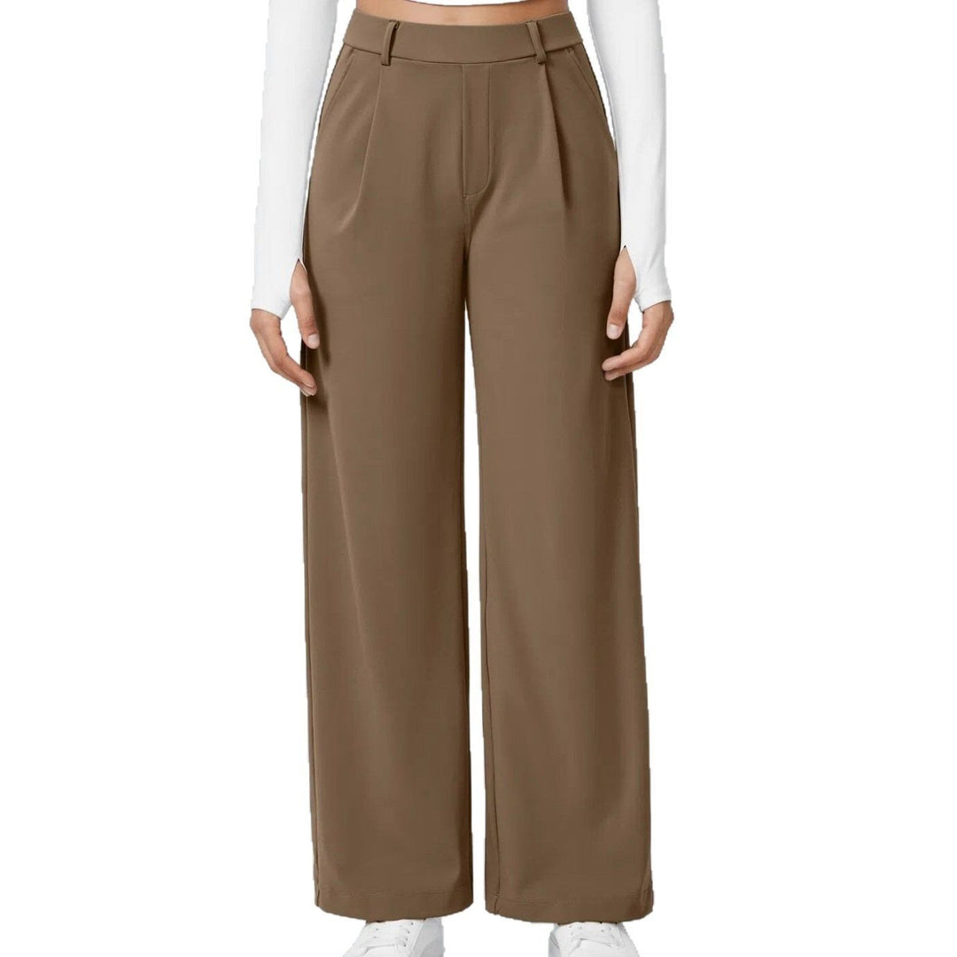 Damen Weite High‑Waist Palazzo‑Hose mit Bundfalten und Eingrifftaschen Echo Archiv