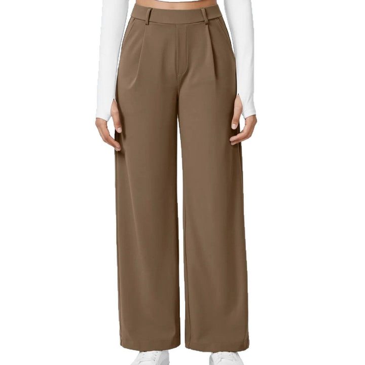 Damen Weite High‑Waist Palazzo‑Hose mit Bundfalten und Eingrifftaschen Echo Archiv