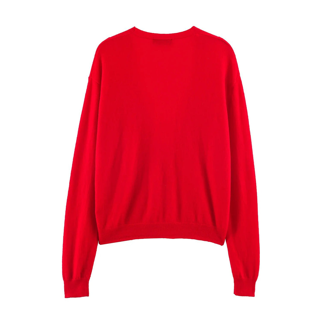 Damen Tiefer V‑Ausschnitt Cardigan mit asymmetrischer Knopfleiste Echo Archiv