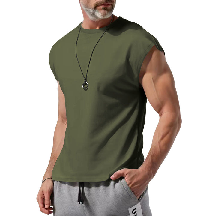 Herren schickes ärmelloses T-Shirt aus atmungsaktivem Baumwollmix Echoarchiv