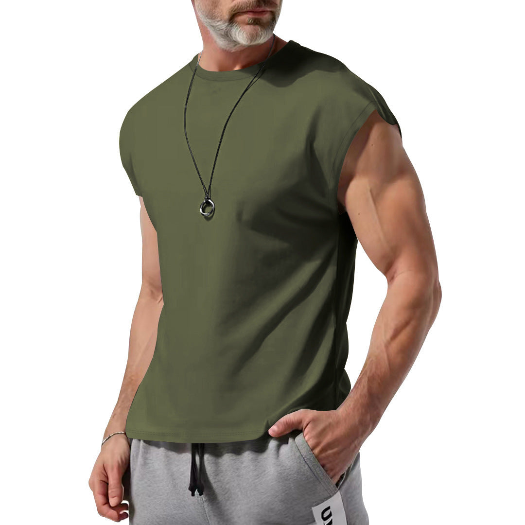 Herren nan athletisches abgeschnittenes Tanktop mit breiten Armöffnungen und Rundhalsausschnitt Echoarchiv