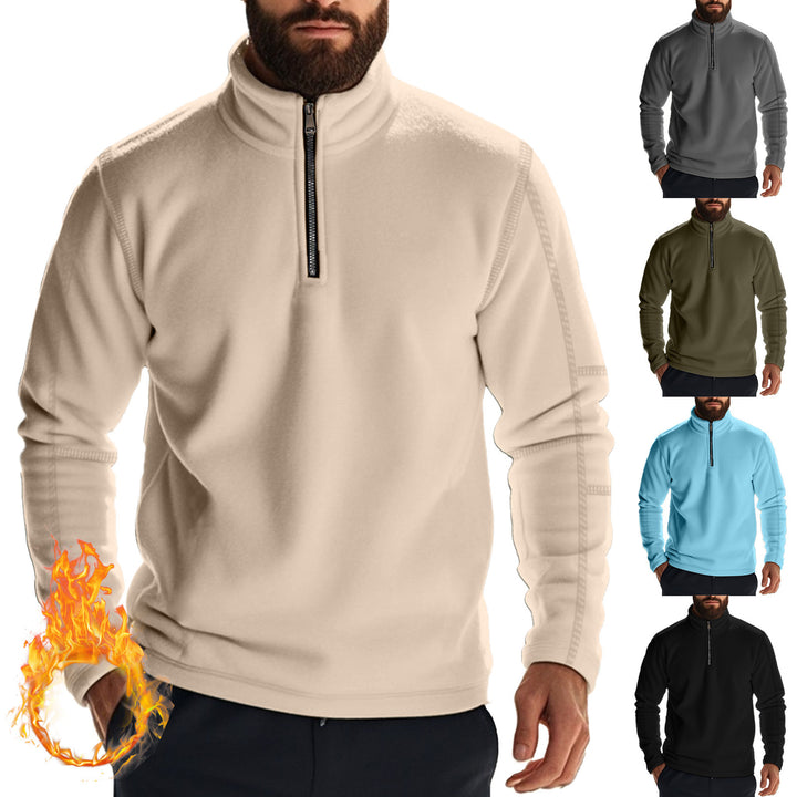 Herren Fleece Pullover mit Stehkragen Echoarchiv