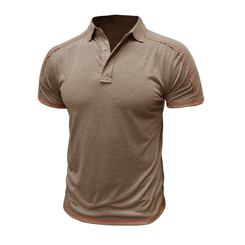 Herren Sportliches Poloshirt mit Kontrastnähten Echoarchiv