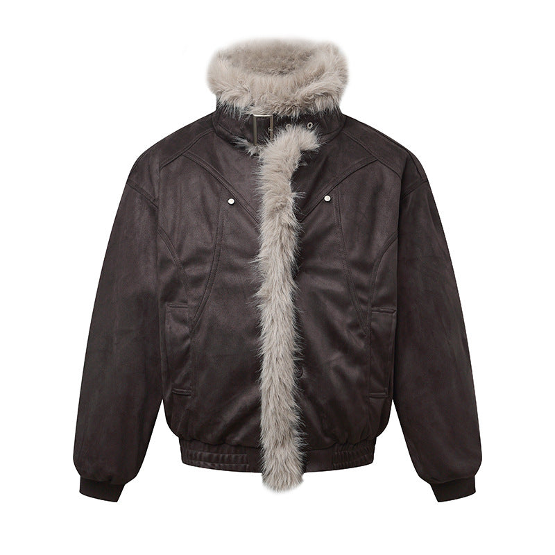 Herren Bomberjacke im Aviator‑Look mit Kunstfellbesatz und Schnallenkragen Echoarchiv