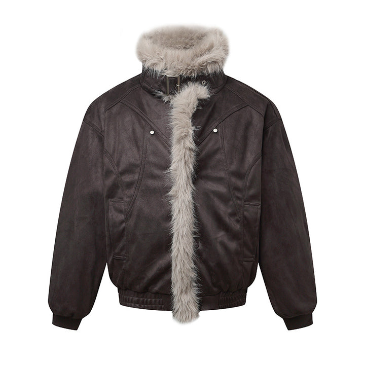 Herren Bomberjacke im Aviator‑Look mit Kunstfellbesatz und Schnallenkragen Echoarchiv