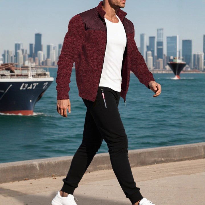 Herren Sportliche Jacke mit Querrippen-Muster und leicht gepolstertem Schulterbereich Echoarchiv