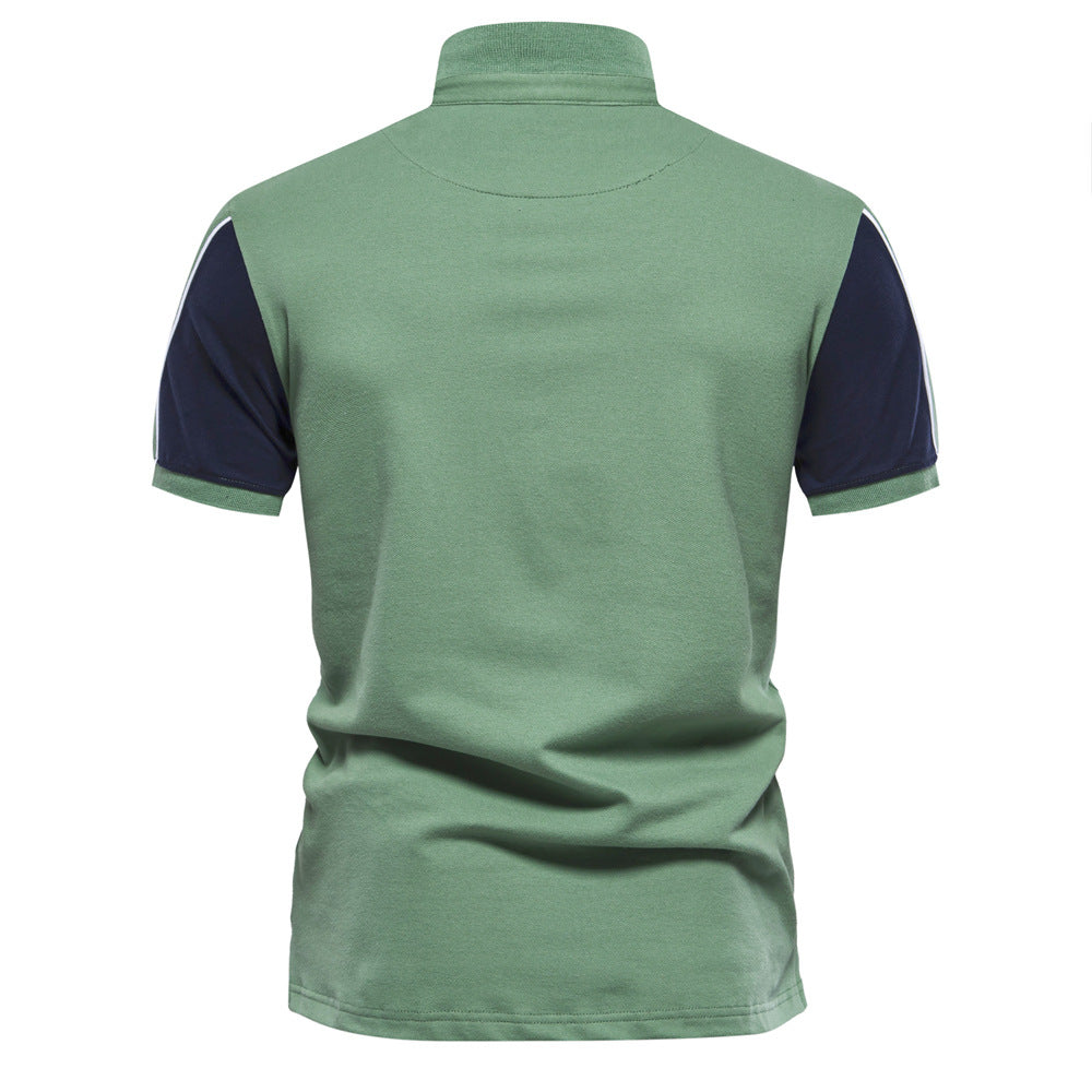 Herren Polohemd mit kontrastierenden Ärmeln Echoarchiv