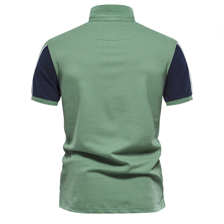 Herren Polohemd mit kontrastierenden Ärmeln Echoarchiv