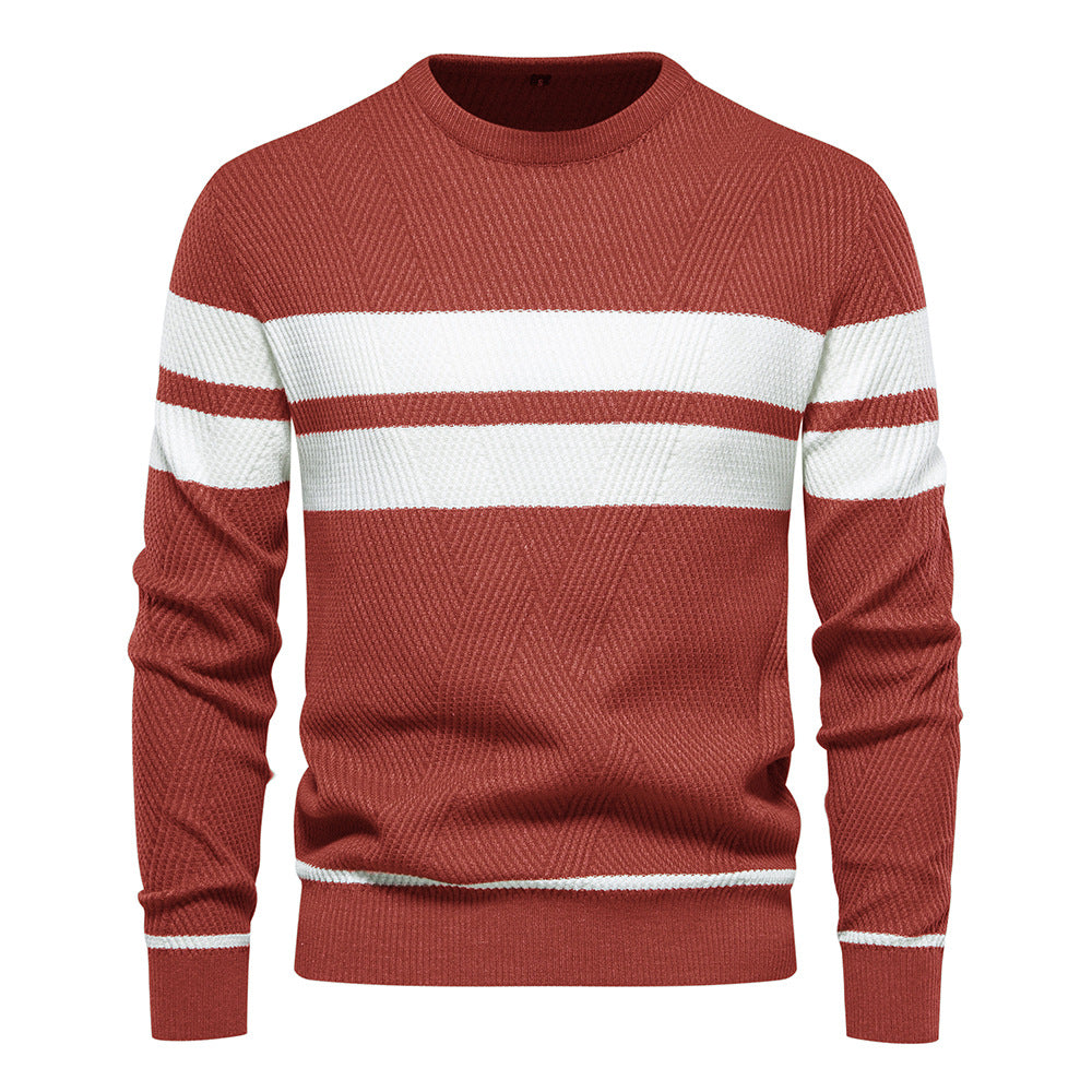 Herren strukturiertes Sweatshirt mit modernen Streifen Echoarchiv