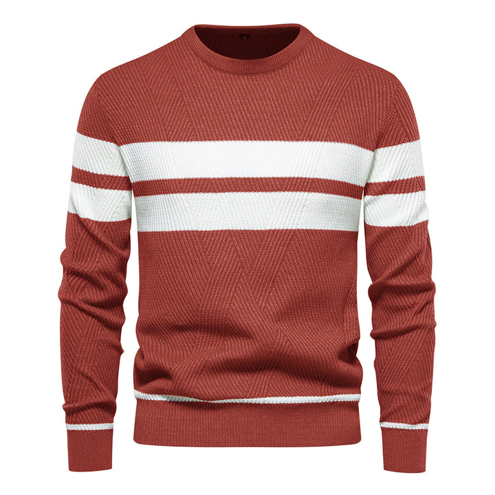 Herren strukturiertes Sweatshirt mit modernen Streifen Echoarchiv
