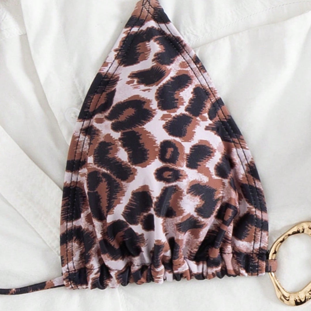Damen Triangel-Bikini mit goldfarbenem Ring-Detail Echo Archiv