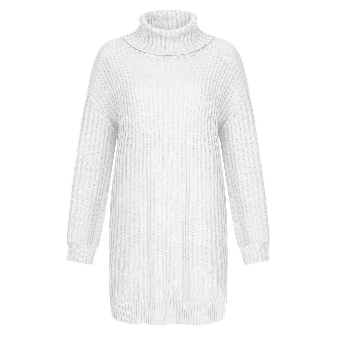 Damen Gerippter Rollkragen-Tunika mit kastigem Oversize-Schnitt Echo Archiv