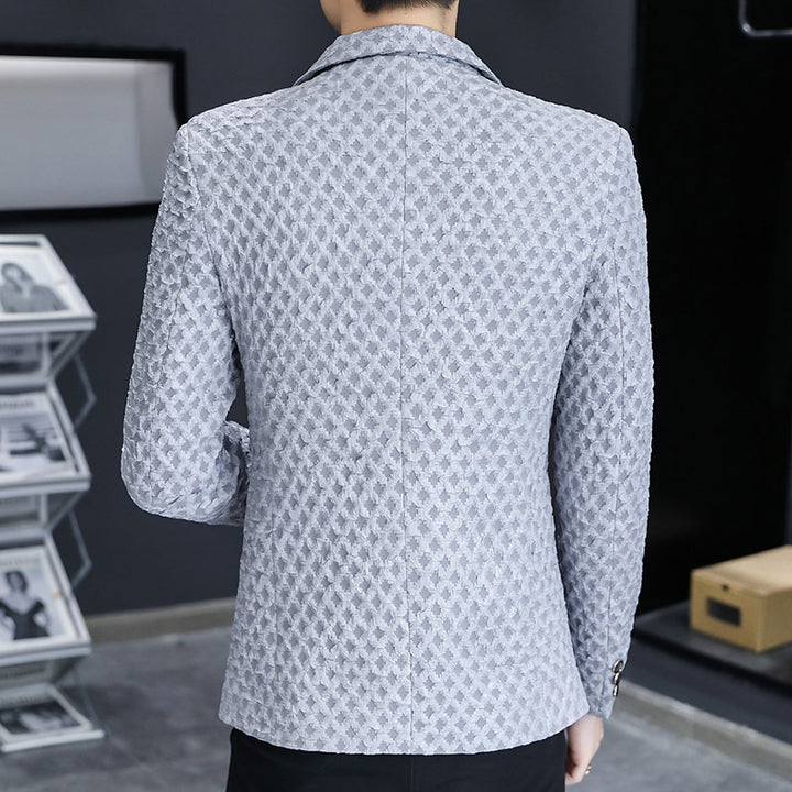 Herren eleganter, strukturierter Blazer Echoarchiv