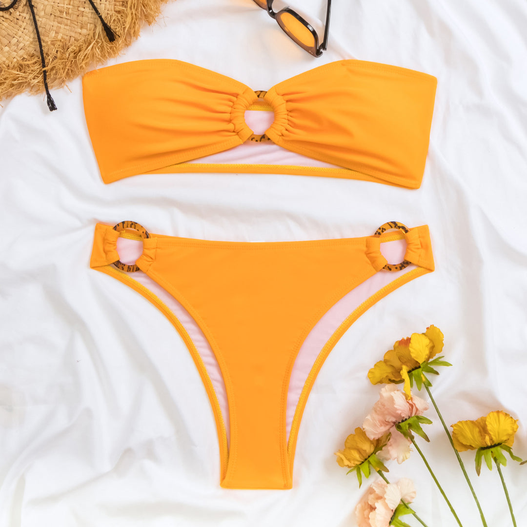 Damen Bandeau-Bikini mit modischen Ringdetails Echo Archiv