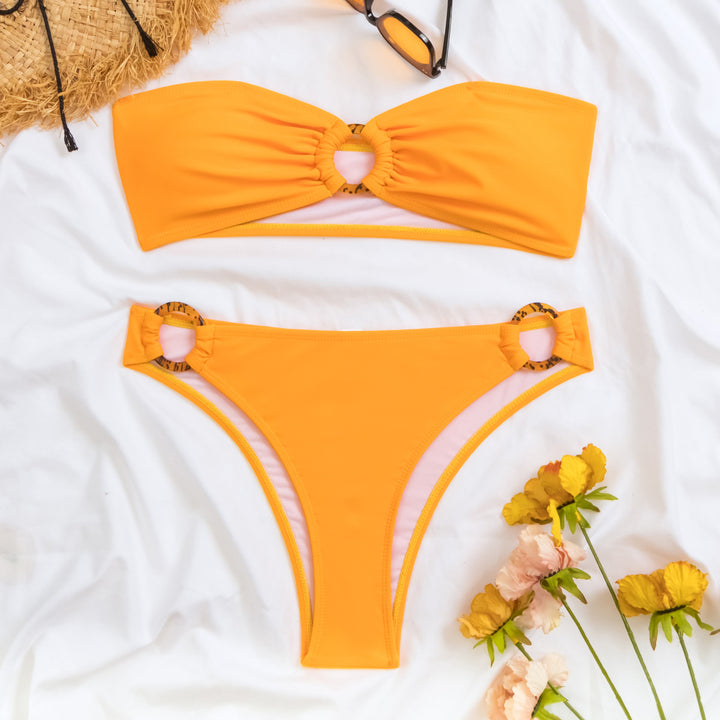 Damen Bandeau-Bikini mit modischen Ringdetails Echo Archiv