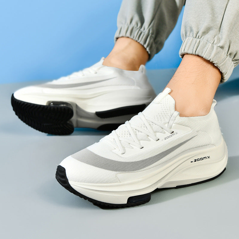 Unisex Performance-Laufschuh mit sockenähnlichem Strickschaft, sichtbarer Luftdämpfung und reaktionsfreudiger Zwischensohle – Tavélo