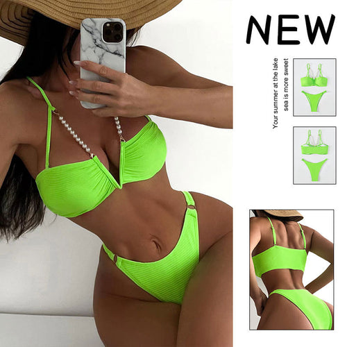 Damen raffinierter Bikinis mit Perlenakzenten Echo Archiv