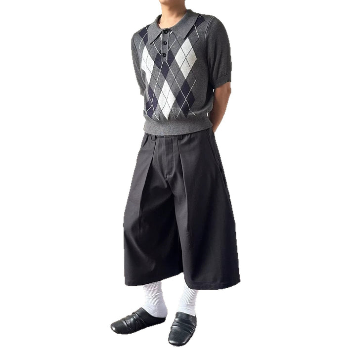 Herren modische Strick-Polo mit Grafiken Echoarchiv