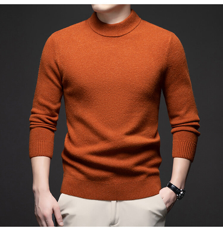 Herren eleganter Rollkragenpullover aus weichem Material Echoarchiv