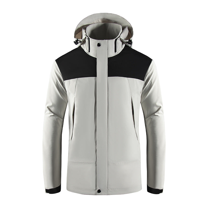 Herren Wind- und Wasserabweisende Softshelljacke mit Kapuze und verdecktem Reißverschluss Echoarchiv