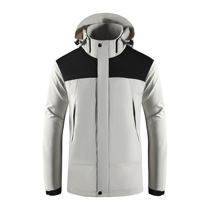 Herren Wind- und Wasserabweisende Softshelljacke mit Kapuze und verdecktem Reißverschluss Echoarchiv