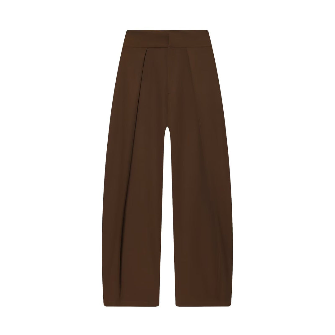 Damen Weite Highwaist-Hose mit Frontfalten und fließender Palazzo-Silhouette Echo Archiv