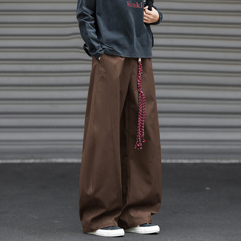 Herren Weit geschnittene Bundfaltenhose im Streetwear-Look mit extra weitem Bein – Sorevano