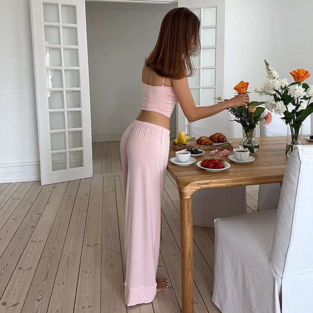 Damen lässiger Jumpsuit mit weitem Bein und verstellbarem Bund Echo Archiv