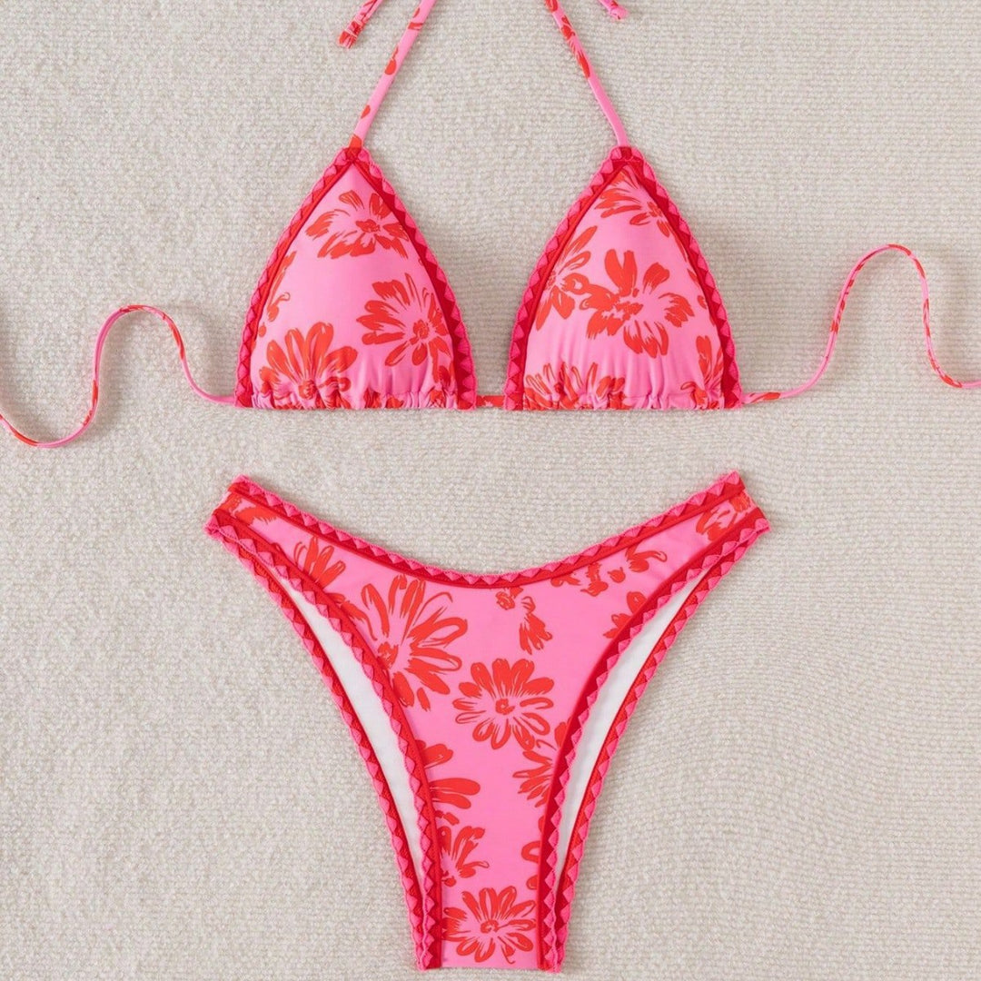 Damen Triangel-Bikini mit verspieltem Blumenmuster Echo Archiv