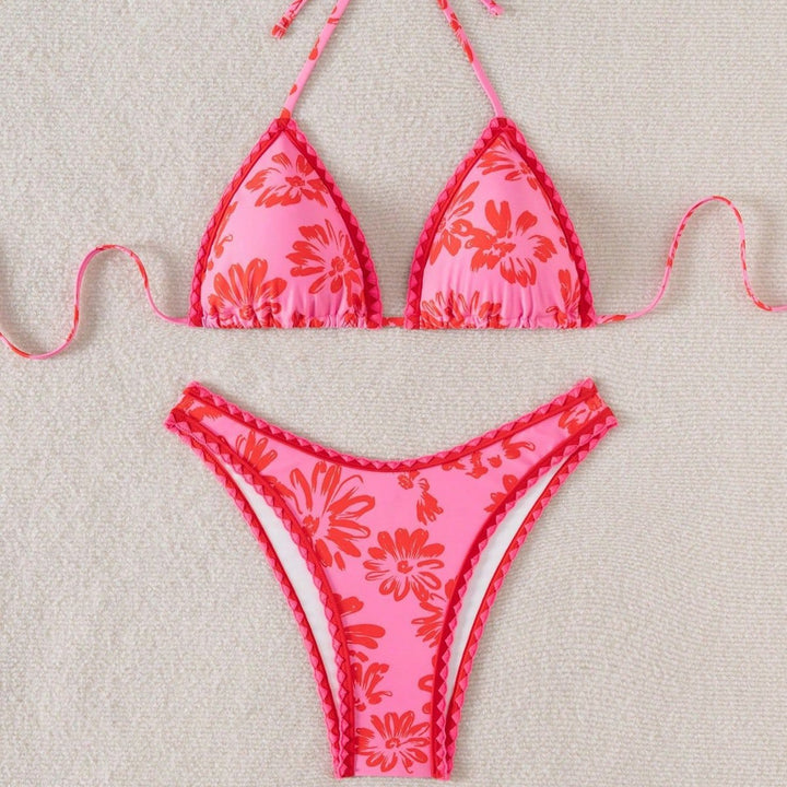 Damen Triangel-Bikini mit verspieltem Blumenmuster Echo Archiv