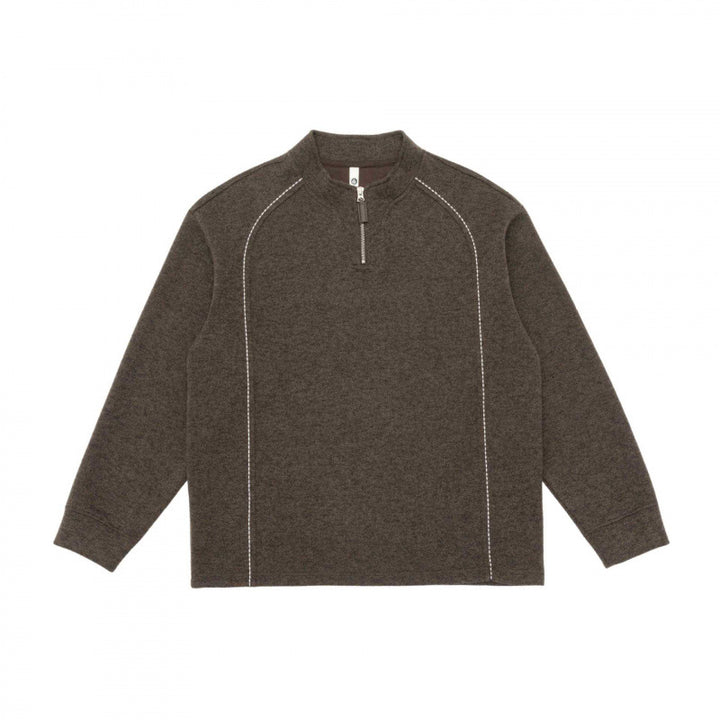 Herren Halbzip-Strickpullover mit Stehkragen, Raglanärmeln und Kontraststeppung Echo Archiv