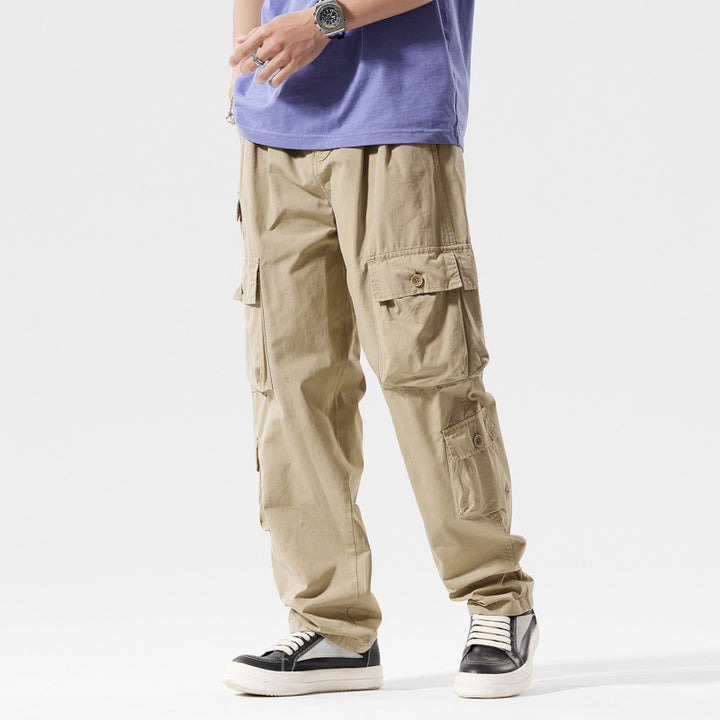 Herren Cargo-Hose mit mehreren Taschen und elastischem Bund Echoarchiv