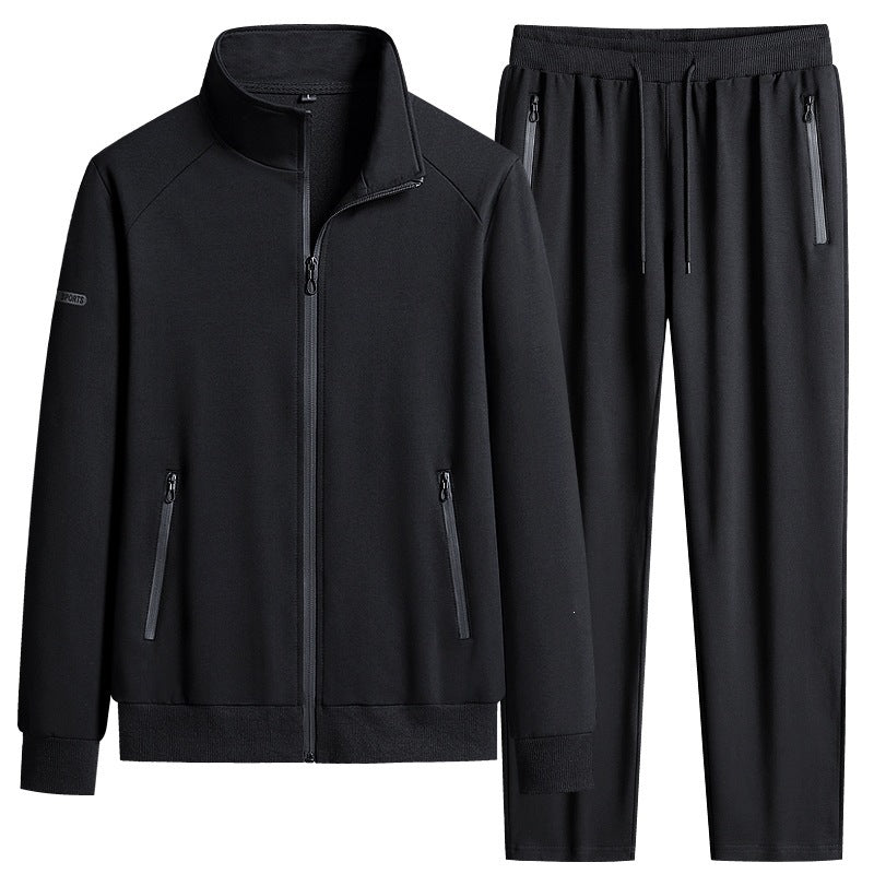 Herren Sportlicher Softshell-Trainingsanzug-Set mit fleecegefütterter Jacke und tapered Jogginghose Echo Archiv