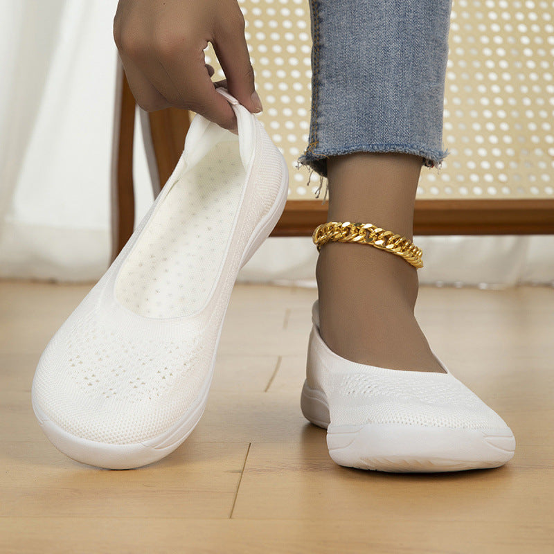 Damen Atmungsaktive Strick-Slipper mit ergonomischem Memory-Fußbett Echoarchiv