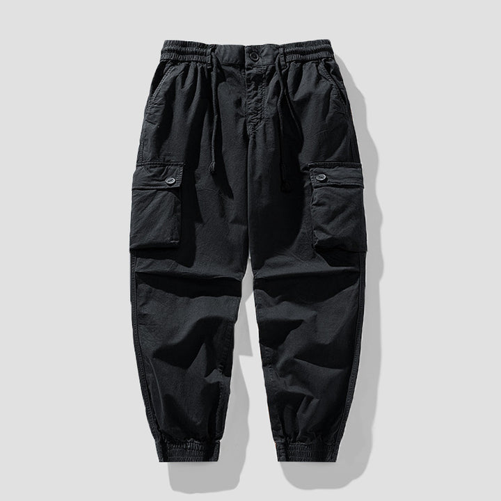Herren Cargo-Joggerhose im Tapered-Utility-Stil mit elastischem Bund und Klapptaschen Echo Archiv
