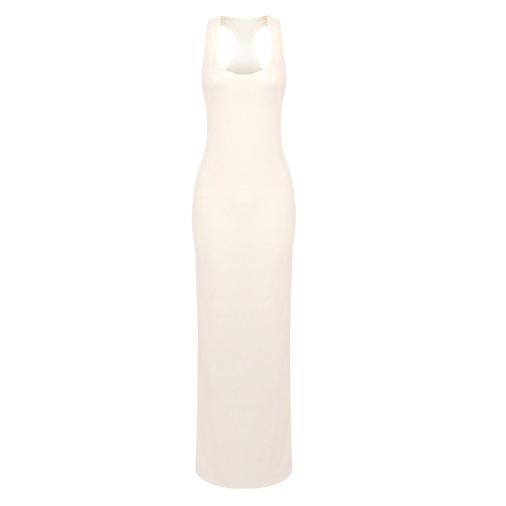 Damen figurbetontes Maxikleid mit Cut-Out-Details und raffinierten Trägern Echo Archiv