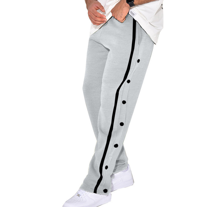 Herren Sportliche Jogginghose mit Druckknopfdetails an der Seite Echoarchiv