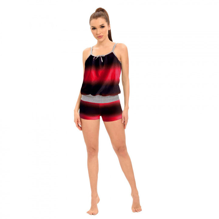 Damen Freizeit-Bikini-Set mit elastischer Taillierung und modischen Trägerdetails Echo Archiv