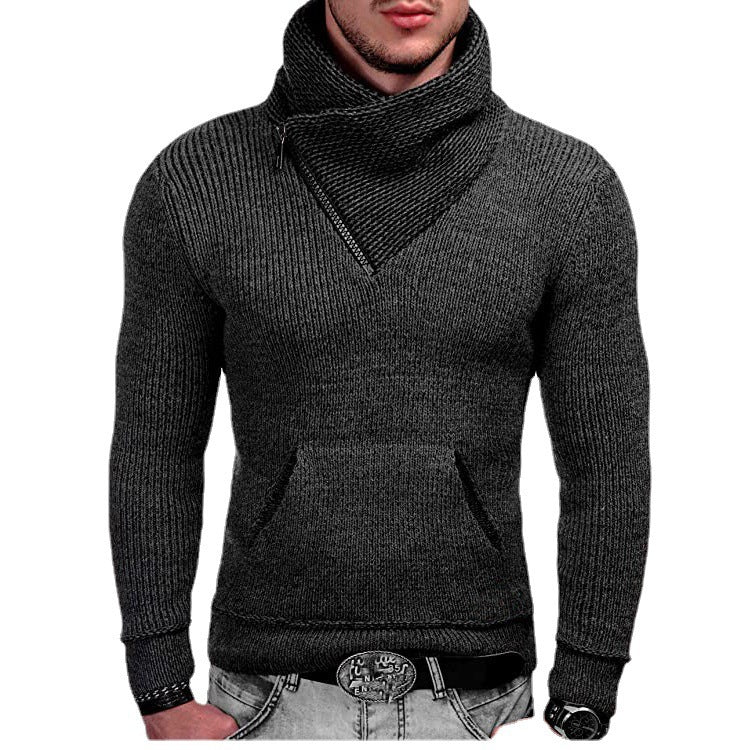 Herren Strickpullover mit hohem Kragen Echoarchiv