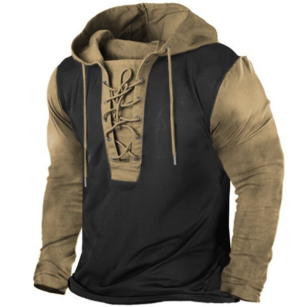 Herren Kapuzenshirt mit innovativem Schnürdesign und lässigem Schnitt Echoarchiv