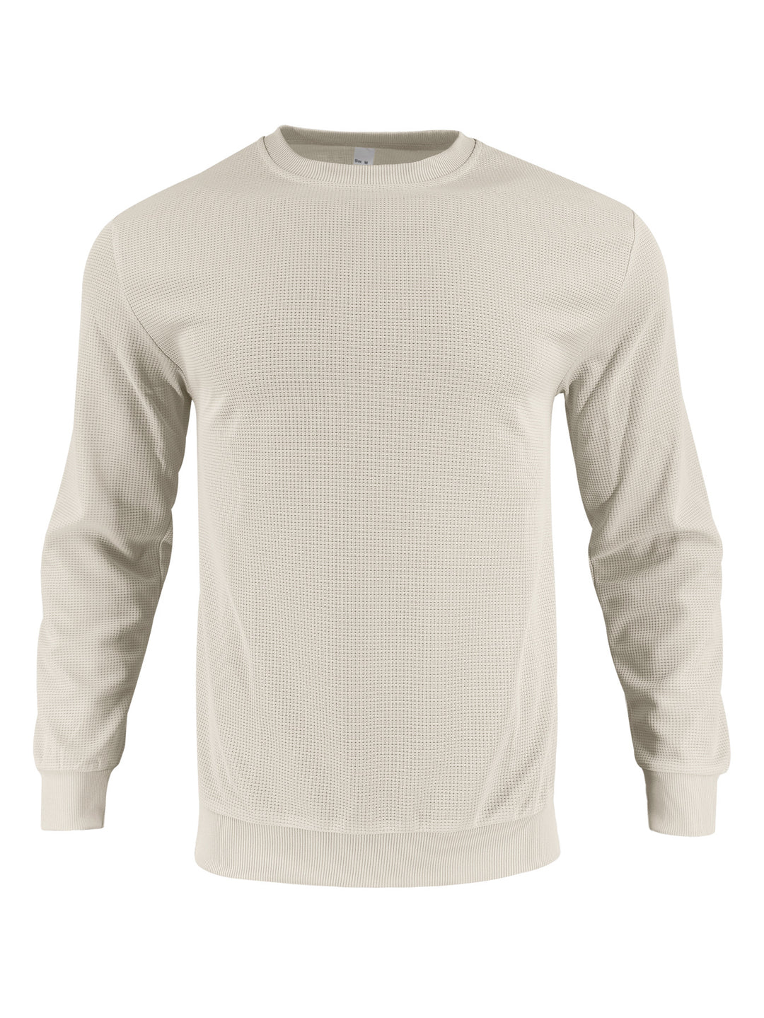 Herren modisches Struktur-Sweatshirt mit Rundhalsausschnitt und elastischen Bündchen Echoarchiv