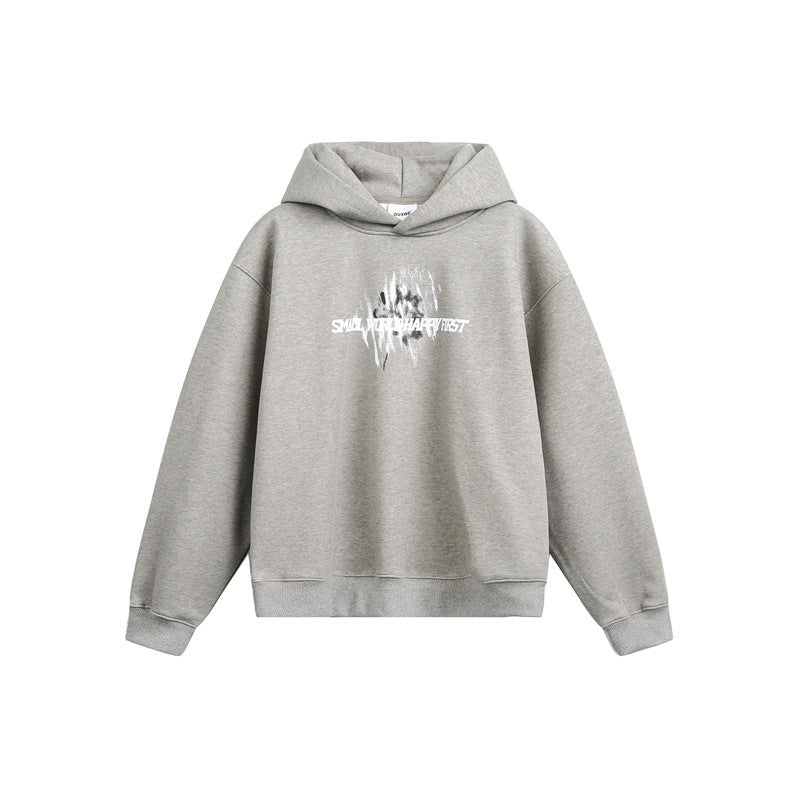 Unisex Kapuzenpullover mit relaxed Fit und abstraktem Frontprint Echoarchiv
