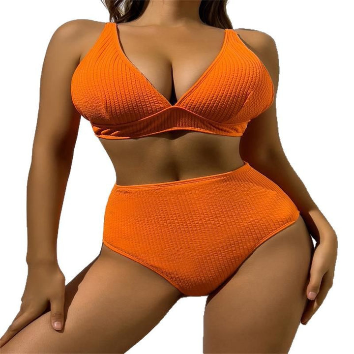 Damen Hochgeschnittener Bikini mit strukturiertem Oberteil Echo Archiv