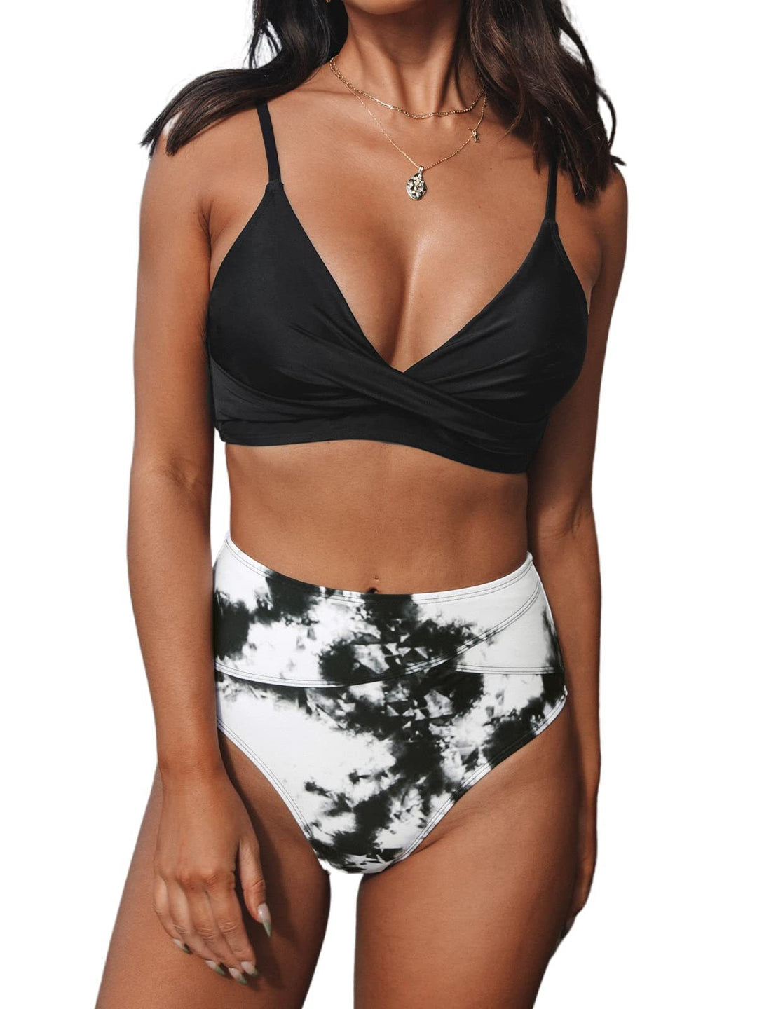 Damen Hochtailliertes Wickel-Bikini-Set Echo Archiv