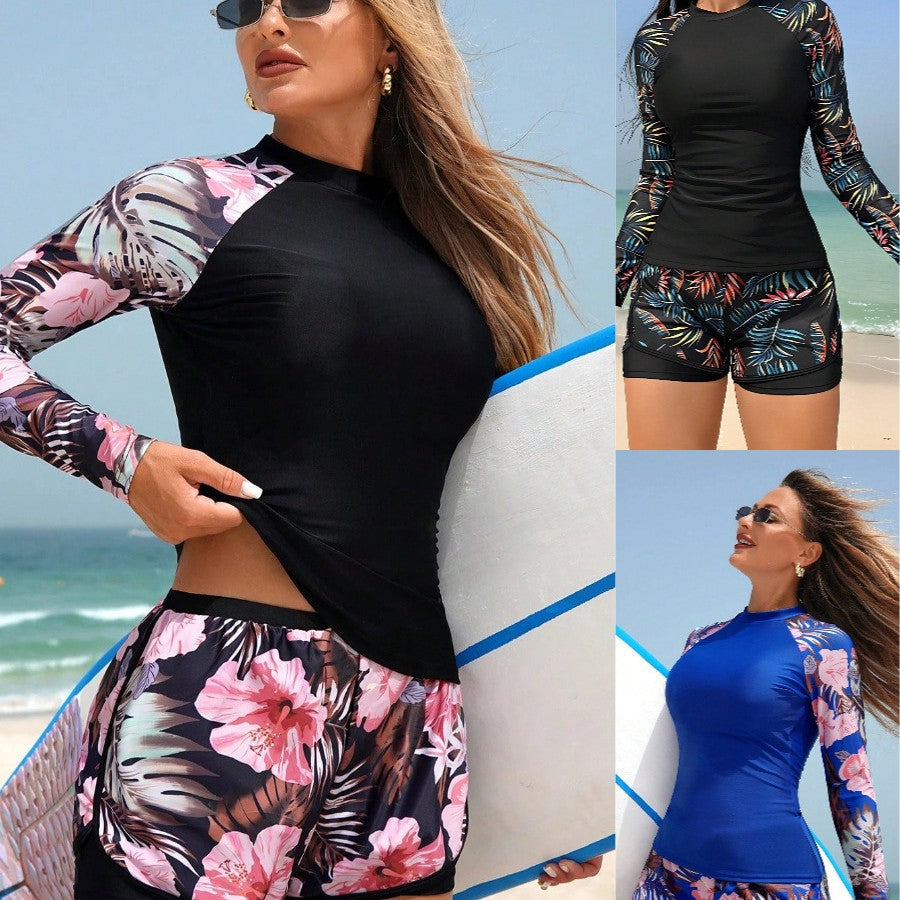 Damen Rashguard mit langen Ärmeln und komfortablen Shorts Echo Archiv