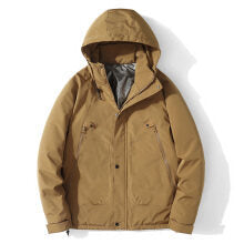 Herren Leichte Kapuzenjacke aus Softshell mit Thermofutter und minimalistischen Reißverschlusstaschen Echo Archiv