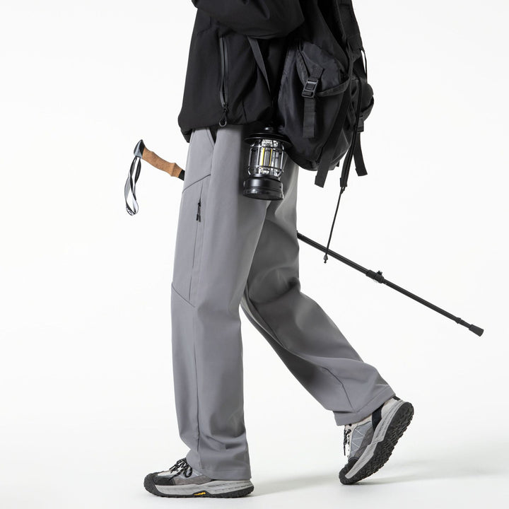 Herren Atmungsaktive Softshell-Cargo-Hose mit Tunnelzugbund, Zipper-Seitentasche und geradem Schnitt Echo Archiv