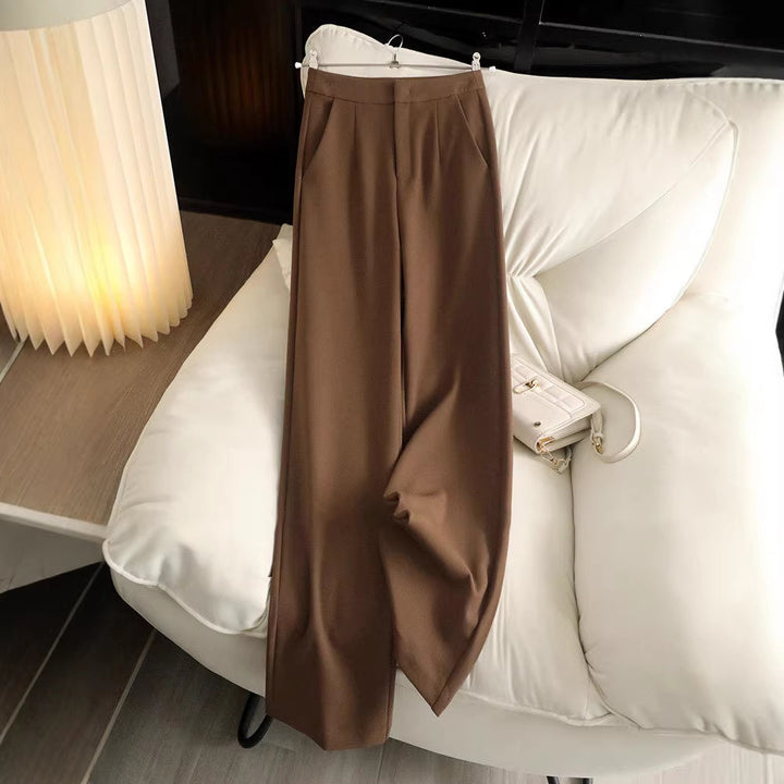 Damen Elegante hochtaillierte Stoffhose Echoarchiv