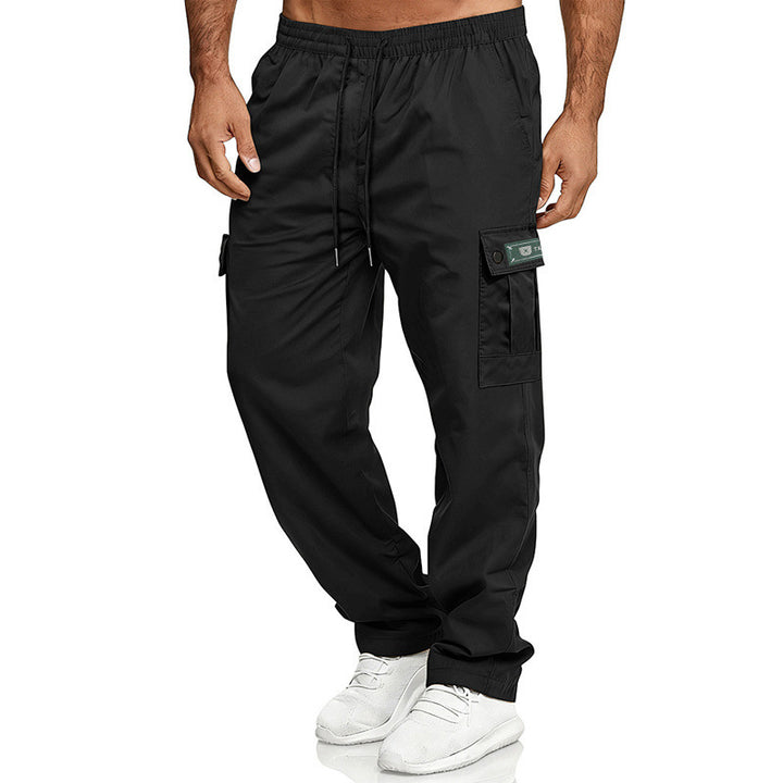 Herren Cargohose mit elastischem Bund, Kordelzug und Multifunktions-Taschen – Bravaro
